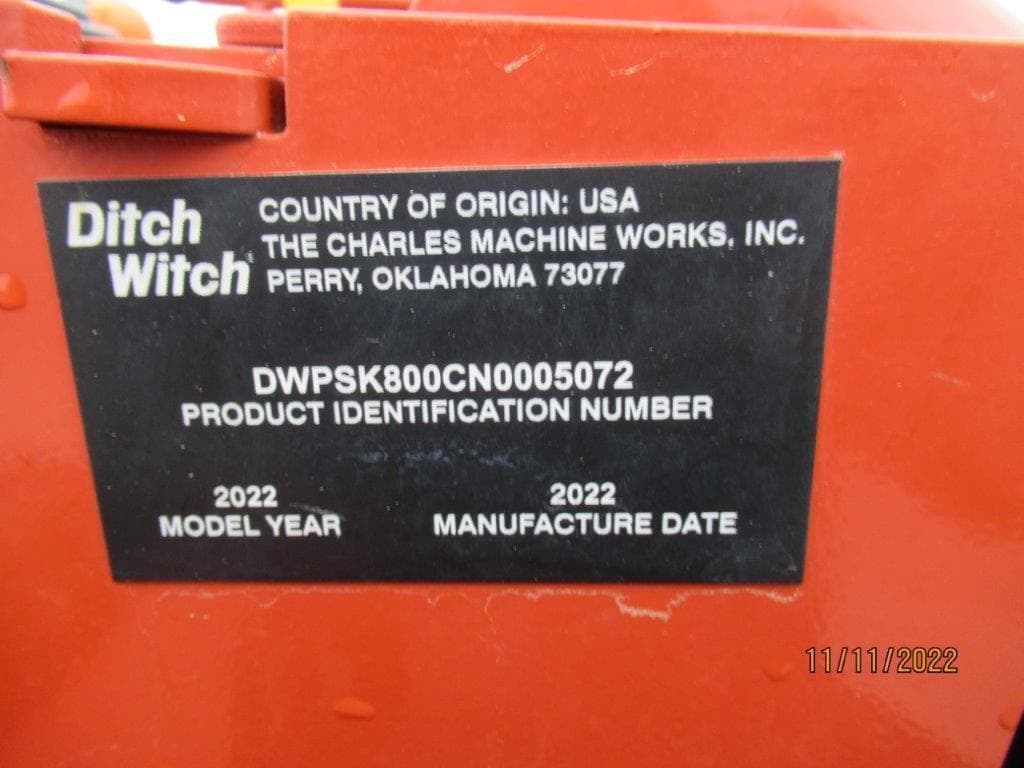 Tractor Zoom 2022 Ditch Witch SK800